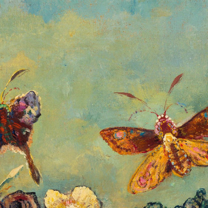 Farfalle Odilon Redon ord14 quadro stampato su tela
