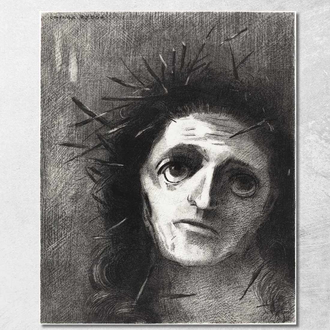 Cristo Dal Fiore Odilon Redon ord16 quadro stampato su tela Cristo Dal Fiore Odilon Redon ord16 quadro stampato su tela