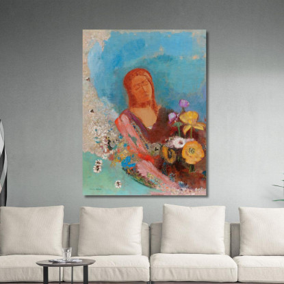 Occhi Chiusi Odilon Redon ord17 quadro stampato su tela