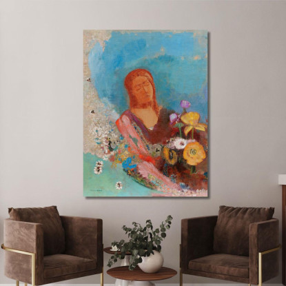 Occhi Chiusi Odilon Redon ord17 quadro stampato su tela