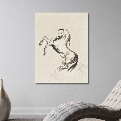Cavallo Che Salta Sulle Nuvole Pegaso Odilon Redon ord33 quadro stampato su tela