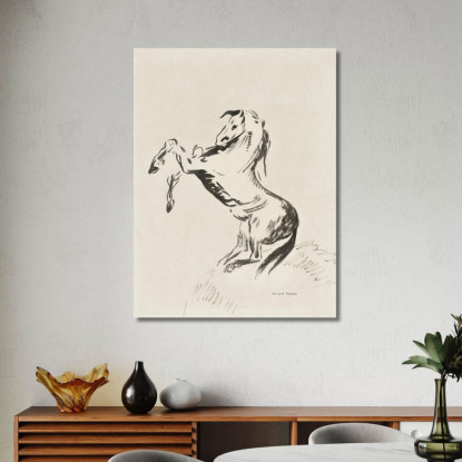 Cavallo Che Salta Sulle Nuvole Pegaso Odilon Redon ord33 quadro stampato su tela