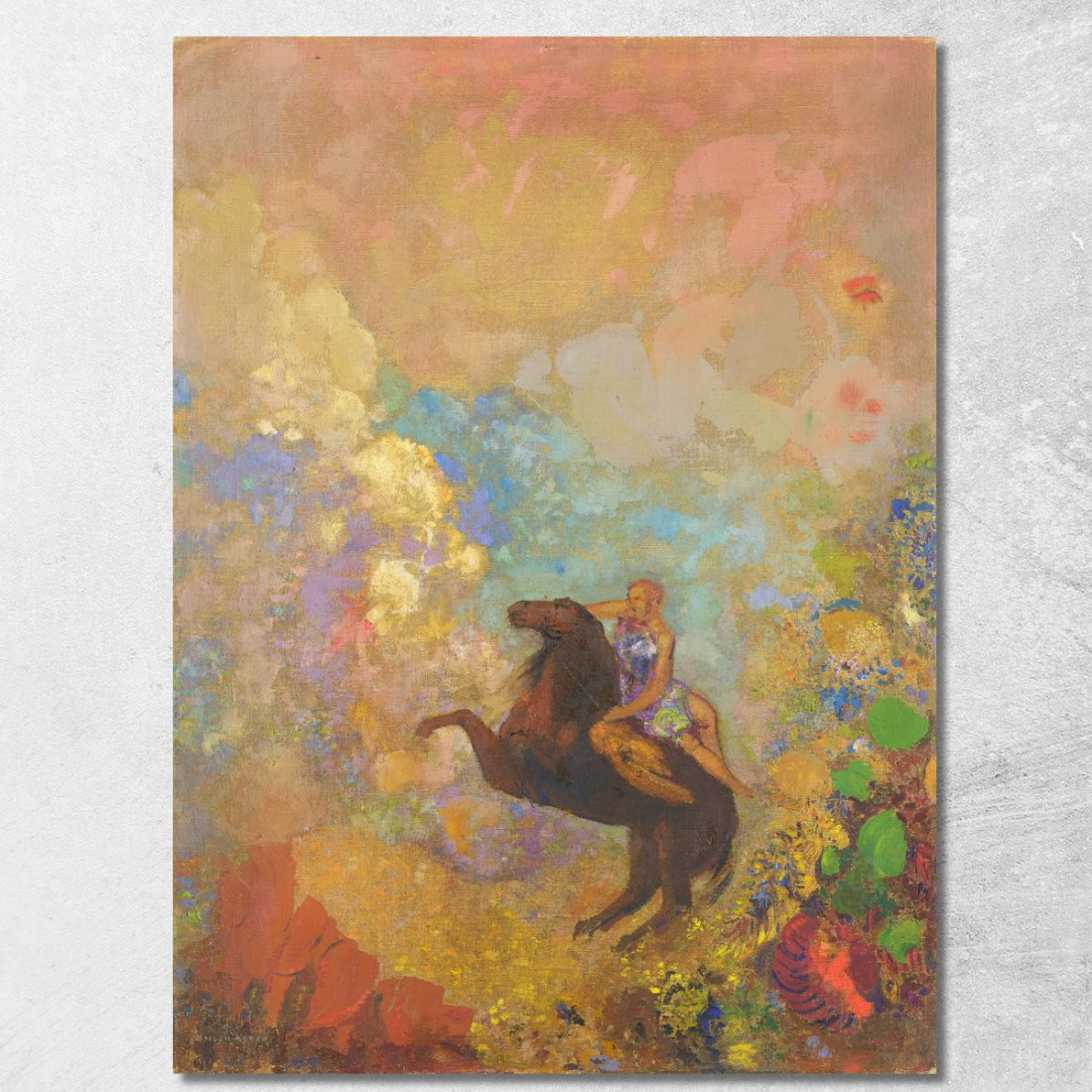 Musa Su Pegaso Odilon Redon ord45 quadro stampato su tela