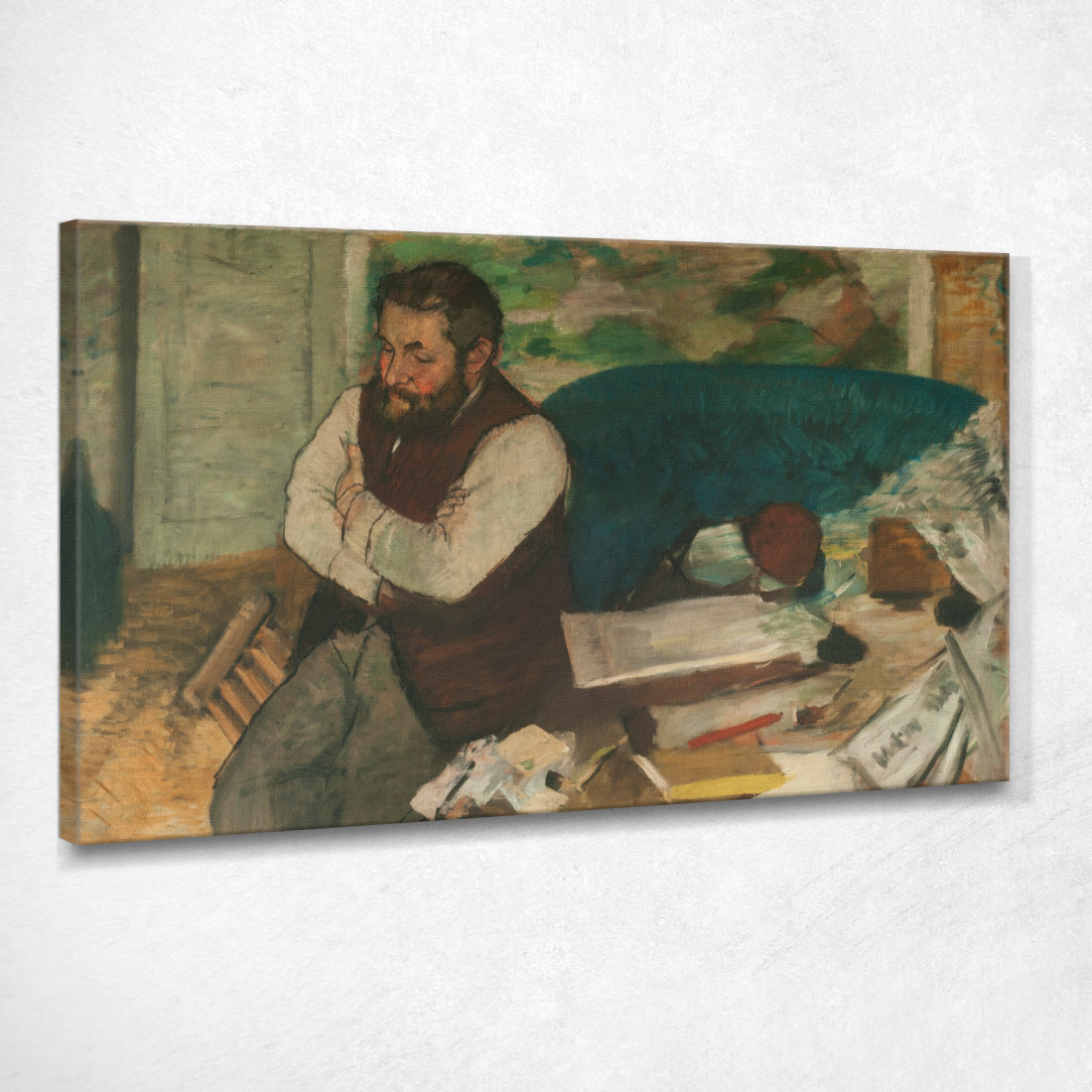 Ritratto Di Diego Martelli Edgar Degas edg239 quadro stampato su tela Ritratto Di Diego Martelli Edgar Degas edg239 quadro stampato su tela