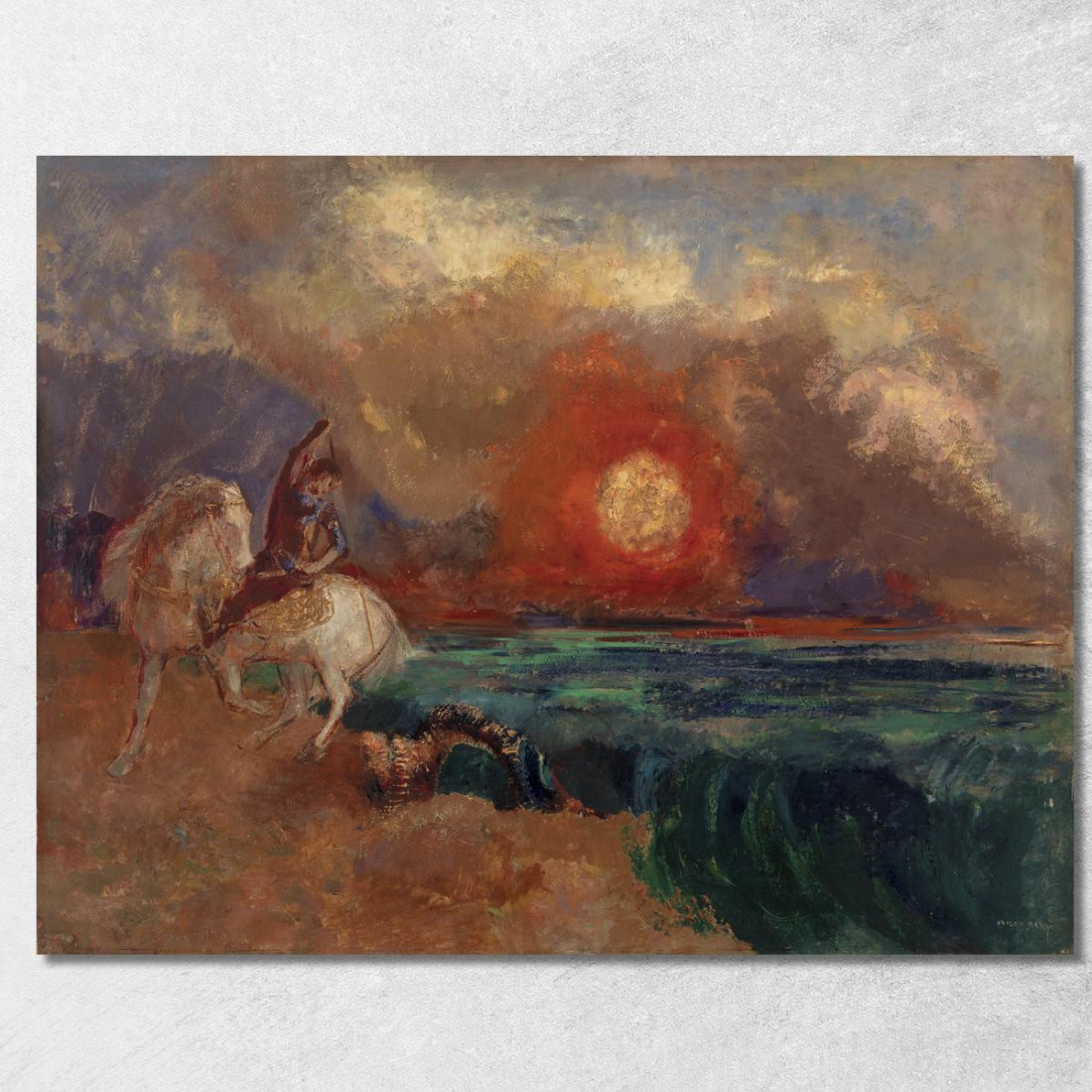 San Giorgio E Il Drago San Giorgio E Il Drago Odilon Redon ord61 quadro stampato su tela San Giorgio E Il Drago San Giorgio E Il Drago Odilon Redon ord61 quadro stampato su tela