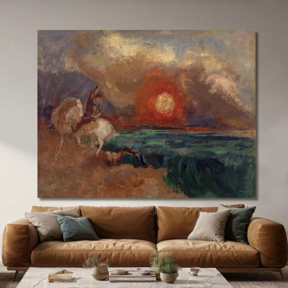 San Giorgio E Il Drago San Giorgio E Il Drago Odilon Redon ord61 quadro stampato su tela