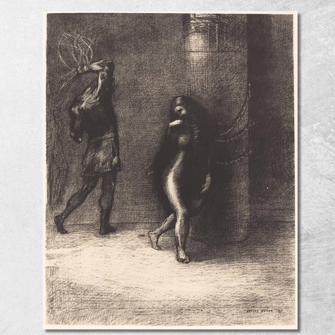 Saint-Antoine Attraverso I Suoi Lunghi Capelli Che Gli Coprivano Il Viso Odilon Redon ord64 quadro stampato su tela Saint-Antoine Attraverso I Suoi Lunghi Capelli Che Gli Coprivano Il Viso Odilon Redon ord64 quadro stampato su tela