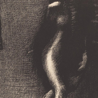 Saint-Antoine Attraverso I Suoi Lunghi Capelli Che Gli Coprivano Il Viso Odilon Redon ord64 quadro stampato su tela