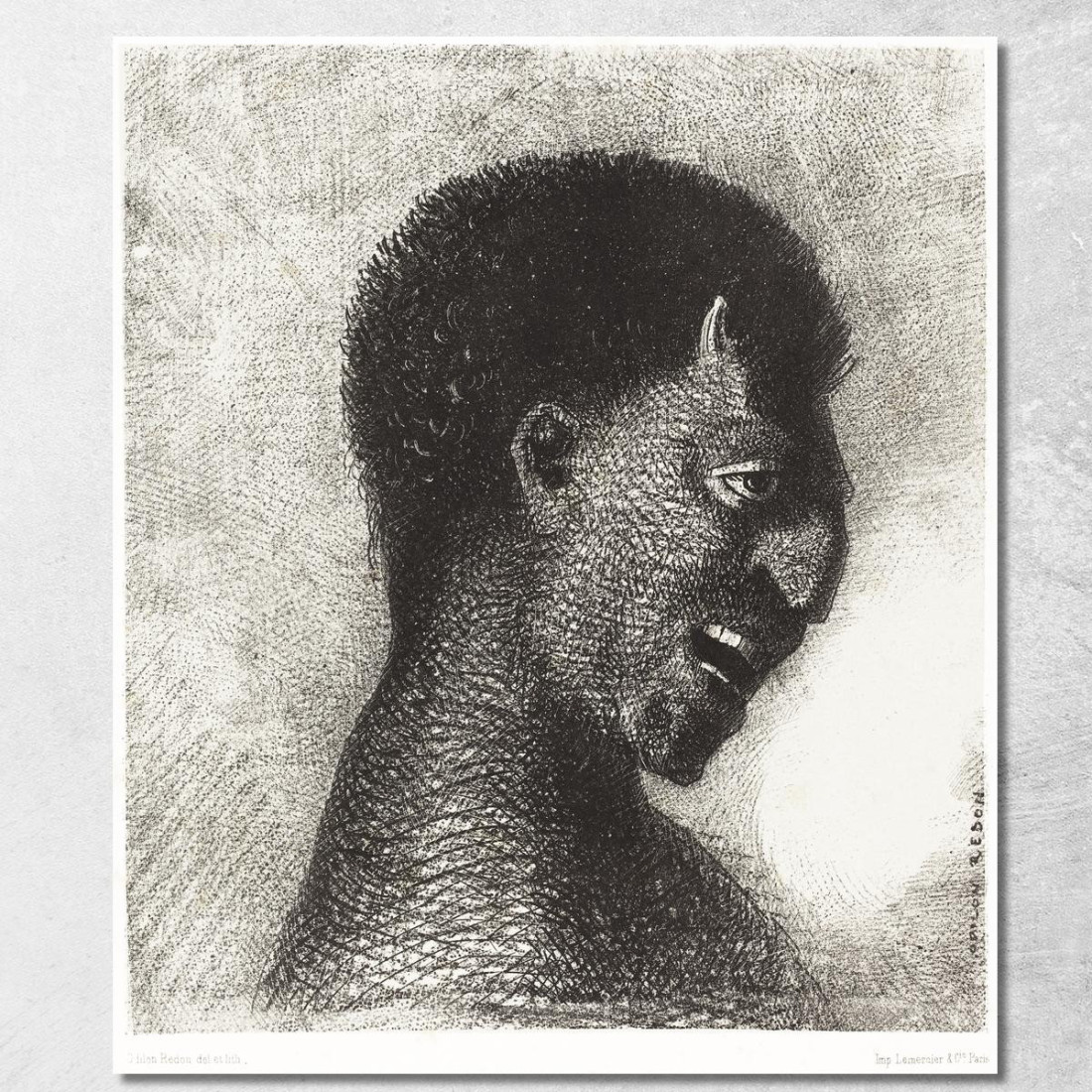 Il Satiro Dal Sorriso Cinico Odilon Redon ord77 quadro stampato su tela Il Satiro Dal Sorriso Cinico Odilon Redon ord77 quadro stampato su tela