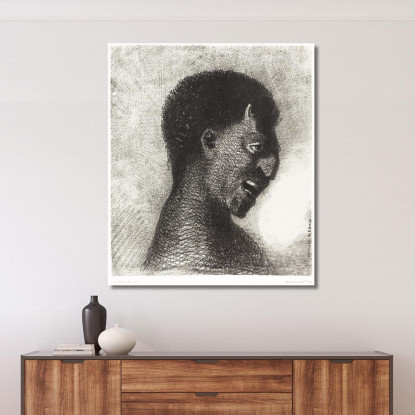 Il Satiro Dal Sorriso Cinico Odilon Redon ord77 quadro stampato su tela