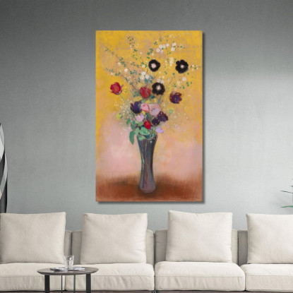 Vaso Di Fiori Odilon Redon ord84 quadro stampato su tela