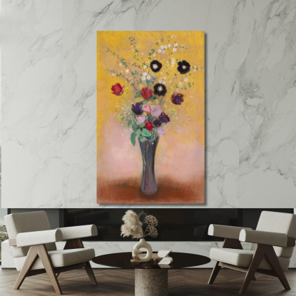 Vaso Di Fiori Odilon Redon ord84 quadro stampato su tela