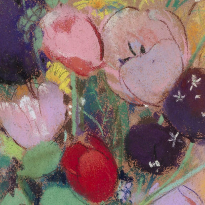 Vaso Di Fiori Odilon Redon ord84 quadro stampato su tela