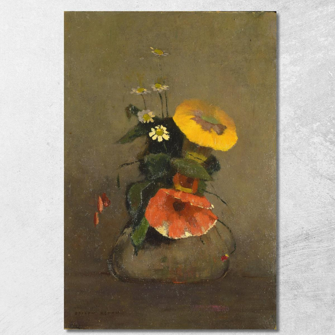 Vaso Di Fiori 3 Odilon Redon ord87 quadro stampato su tela Vaso Di Fiori 3 Odilon Redon ord87 quadro stampato su tela