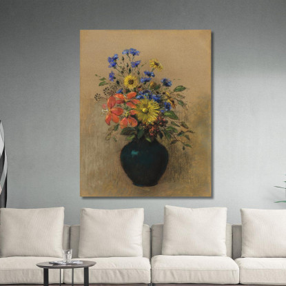 Fiori Di Campo Odilon Redon ord94 quadro stampato su tela