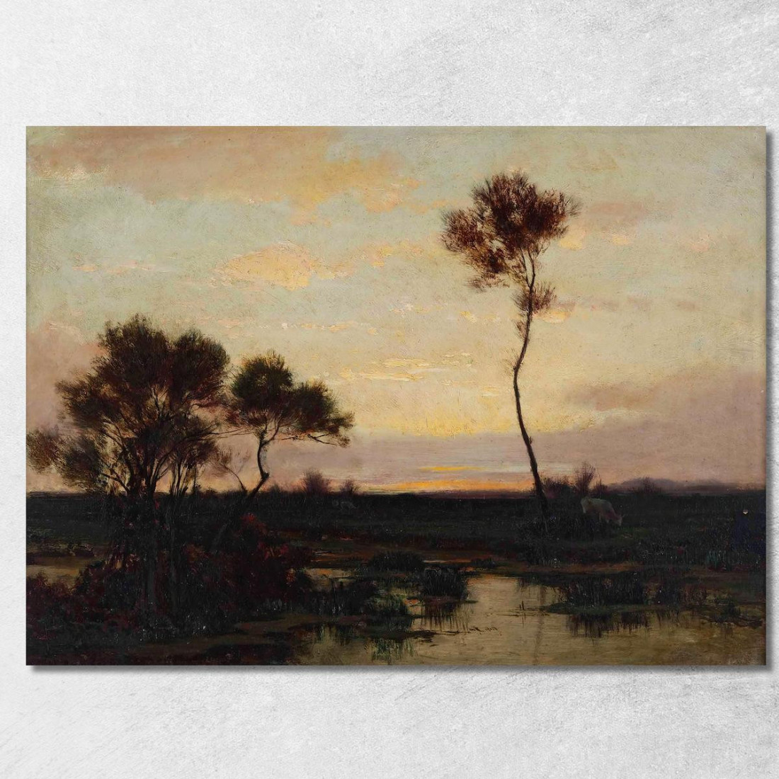Paesaggio Del Lago Théodore Rousseau trs15 quadro stampato su tela Paesaggio Del Lago Théodore Rousseau trs15 quadro stampato su tela