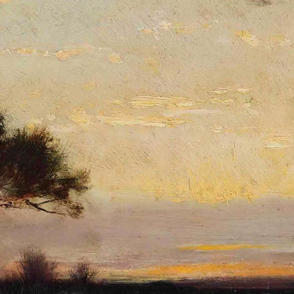 Paesaggio Del Lago Théodore Rousseau trs15 quadro stampato su tela