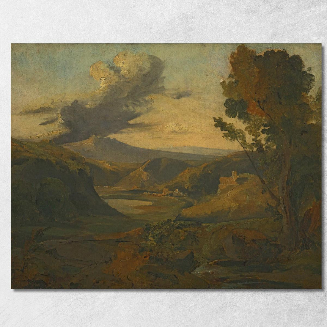 Paesaggio Alvernia Théodore Rousseau trs16 quadro stampato su tela Paesaggio Alvernia Théodore Rousseau trs16 quadro stampato su tela
