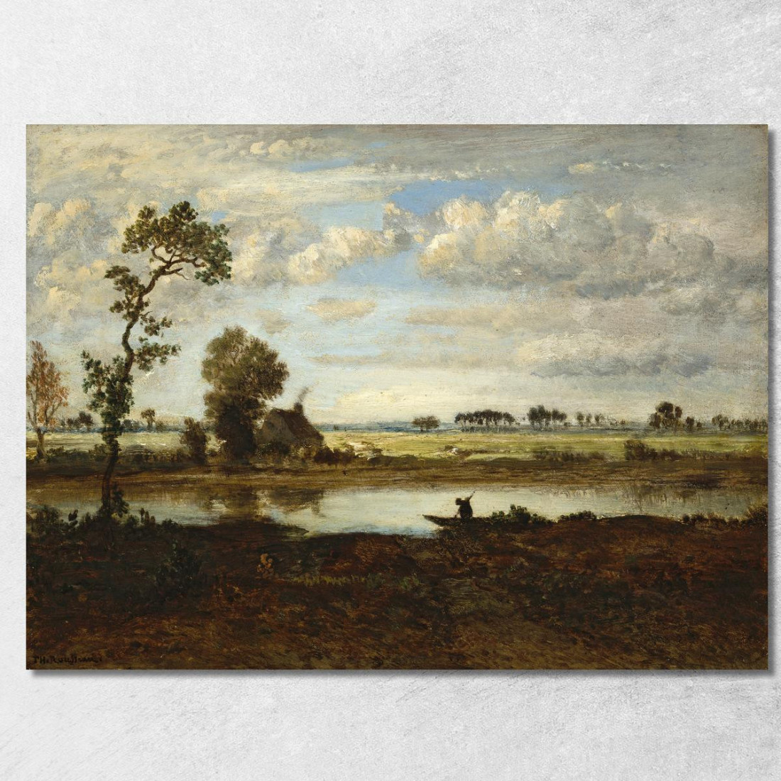 Paesaggio Con Barcaiolo Théodore Rousseau trs18 quadro stampato su tela Paesaggio Con Barcaiolo Théodore Rousseau trs18 quadro stampato su tela