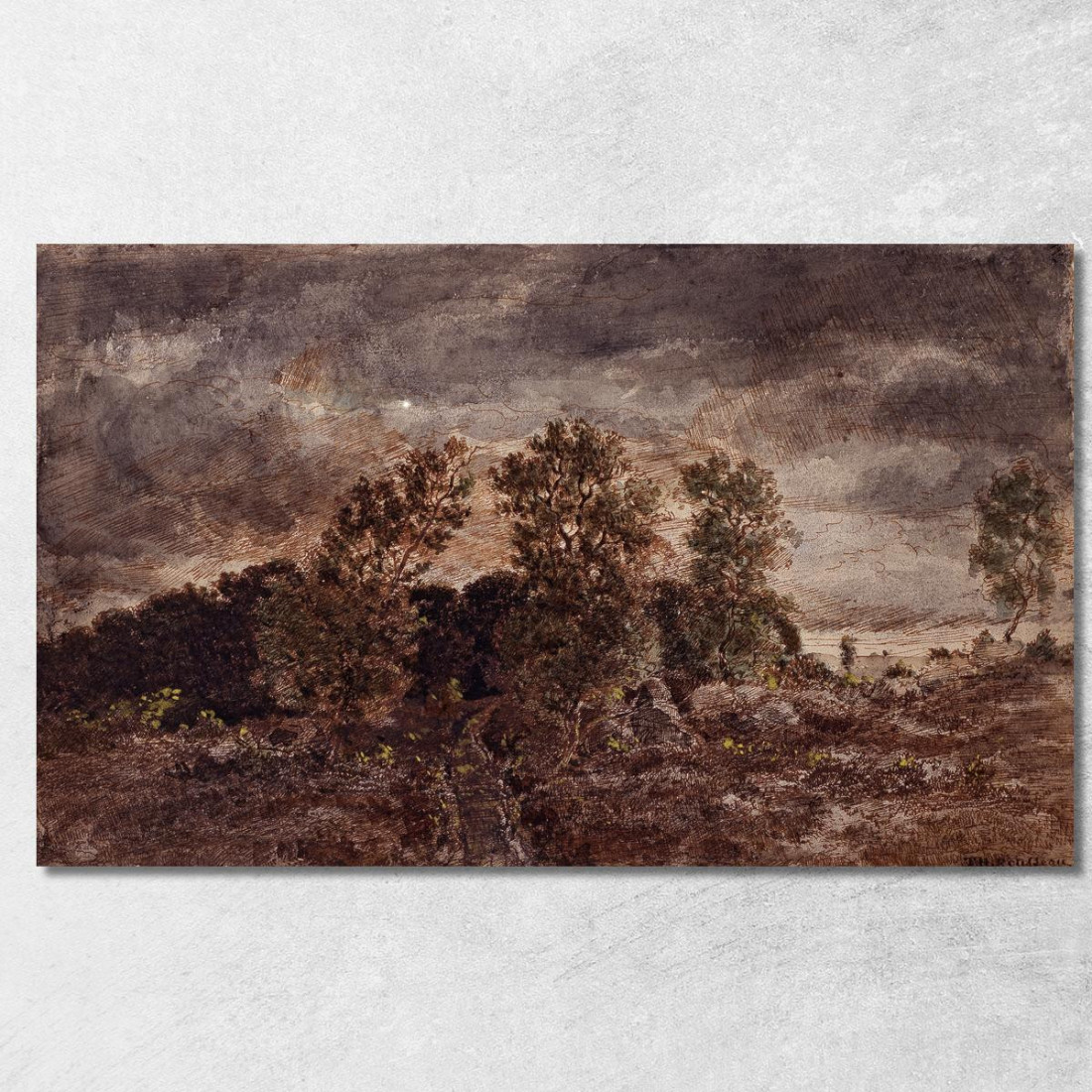 Paesaggio Con Temporali Théodore Rousseau trs21 quadro stampato su tela Paesaggio Con Temporali Théodore Rousseau trs21 quadro stampato su tela