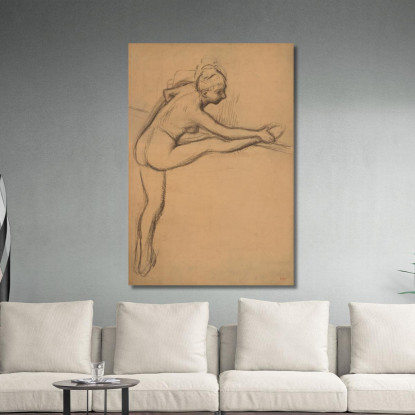 Studio Di Nudo (Ballerina Alla Sbarra) Edgar Degas edg252 quadro stampato su tela