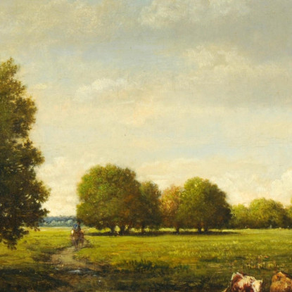 Il Trogolo Théodore Rousseau trs26 quadro stampato su tela