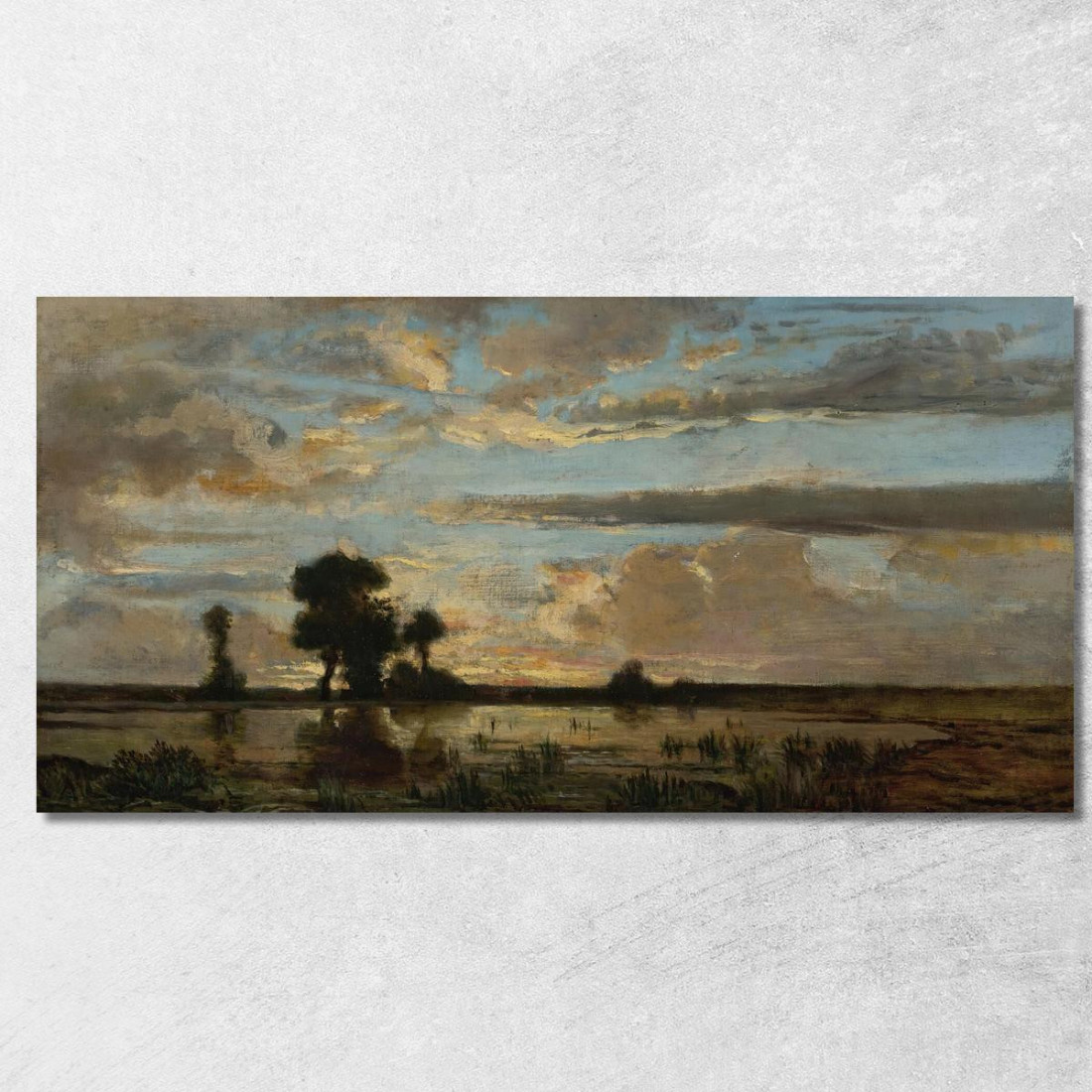Sole Al Tramonto Théodore Rousseau trs32 quadro stampato su tela Sole Al Tramonto Théodore Rousseau trs32 quadro stampato su tela