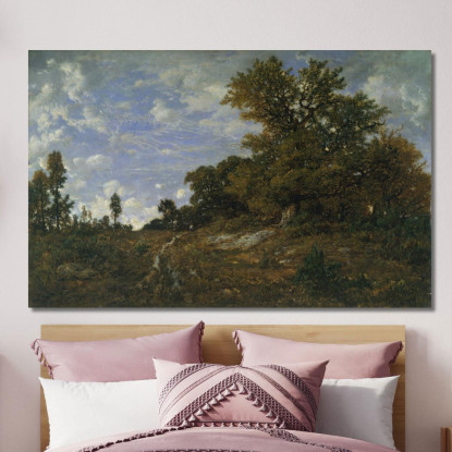 Il Limite Del Bosco Nella Foresta Di Fontainebleau Di Monts-Girard Théodore Rousseau trs36 quadro stampato su tela