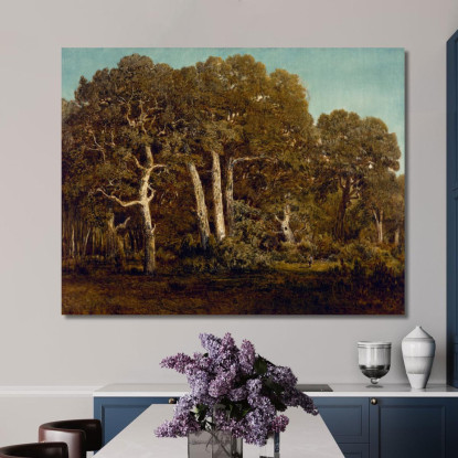Le Grandi Querce Del Vecchio Bas-Bréau Théodore Rousseau trs38 quadro stampato su tela