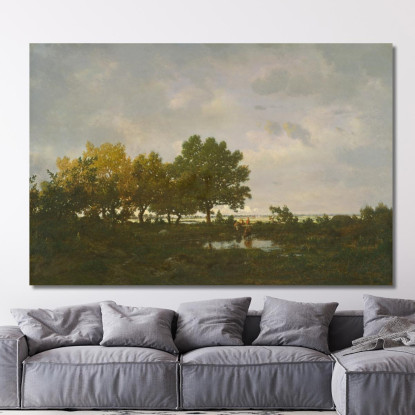 Lo Stagno La Mare Théodore Rousseau trs41 quadro stampato su tela