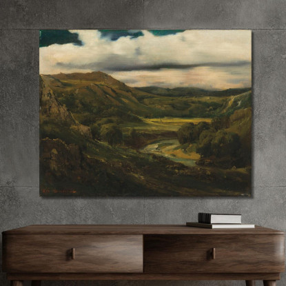 Valle E Montagne Dell'Alvernia Théodore Rousseau trs46 quadro stampato su tela