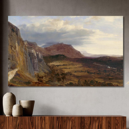 Vista Di Saleve Vicino A Ginevra Théodore Rousseau trs48 quadro stampato su tela