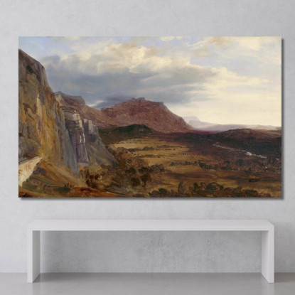 Vista Di Saleve Vicino A Ginevra Théodore Rousseau trs48 quadro stampato su tela