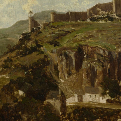 Villaggio Dell'Alvernia Théodore Rousseau trs49 quadro stampato su tela
