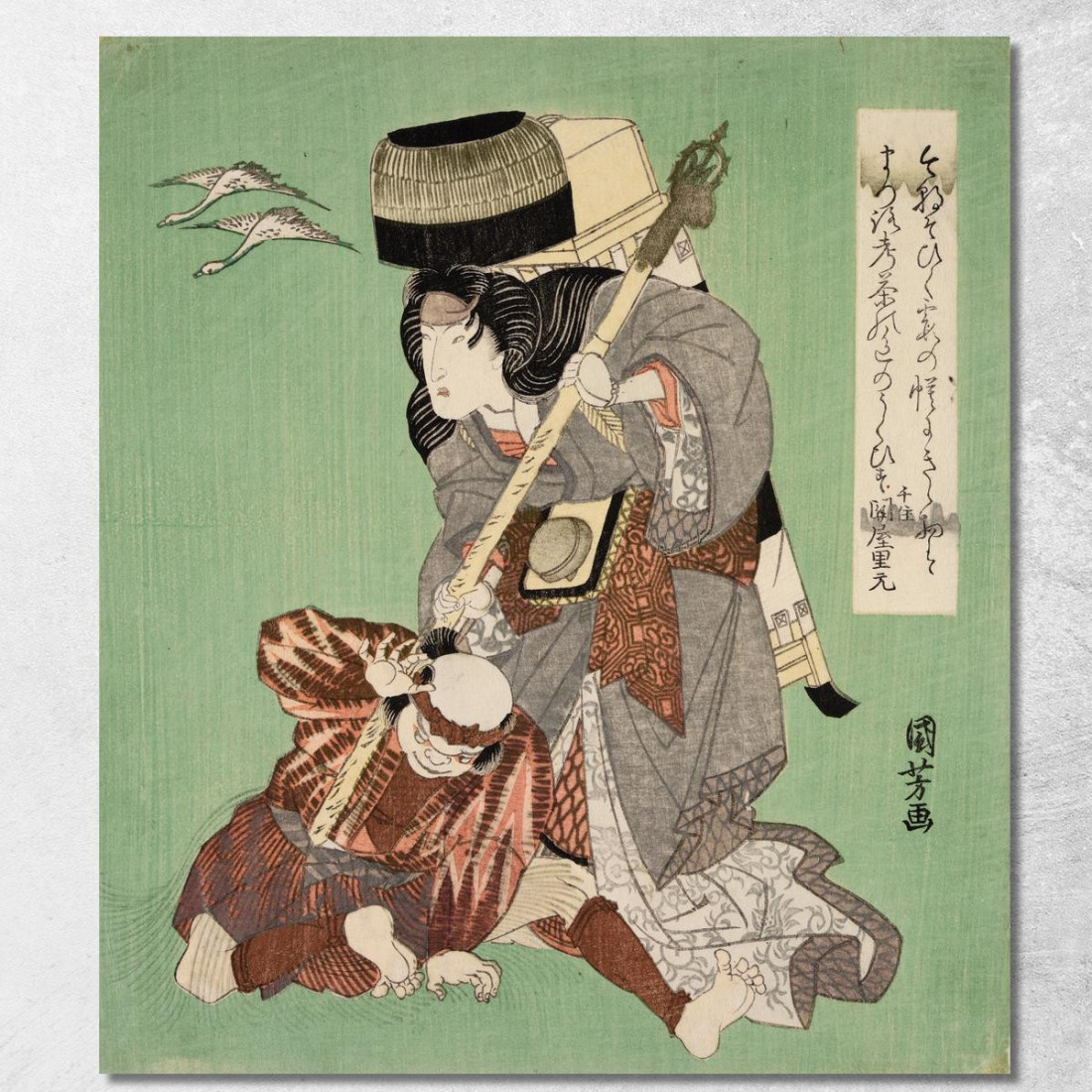 Giocatori Di Kabuki Utagawa Kuniyoshi ukn17 quadro stampato su tela Giocatori Di Kabuki Utagawa Kuniyoshi ukn17 quadro stampato su tela