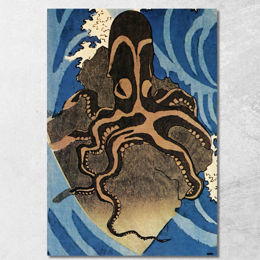 Dettaglio Del Polpo Pesce Rosso Tagliato Utagawa Kuniyoshi ukn27 quadro stampato su tela Dettaglio Del Polpo Pesce Rosso Tagliato Utagawa Kuniyoshi ukn27 quadro stampato su tela