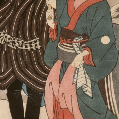 Osayo E Genta Utagawa Kuniyoshi ukn28 quadro stampato su tela