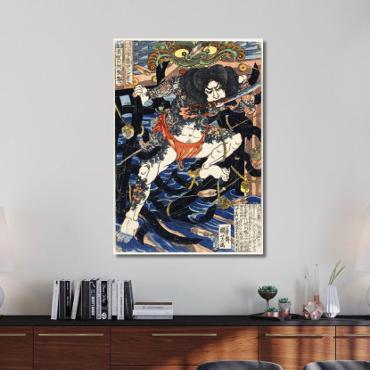 Camion Hakucho Chojun Utagawa Kuniyoshi ukn33 quadro stampato su tela