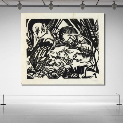 Leggenda Degli Animali Franz Marc fmr3 quadro stampato su tela
