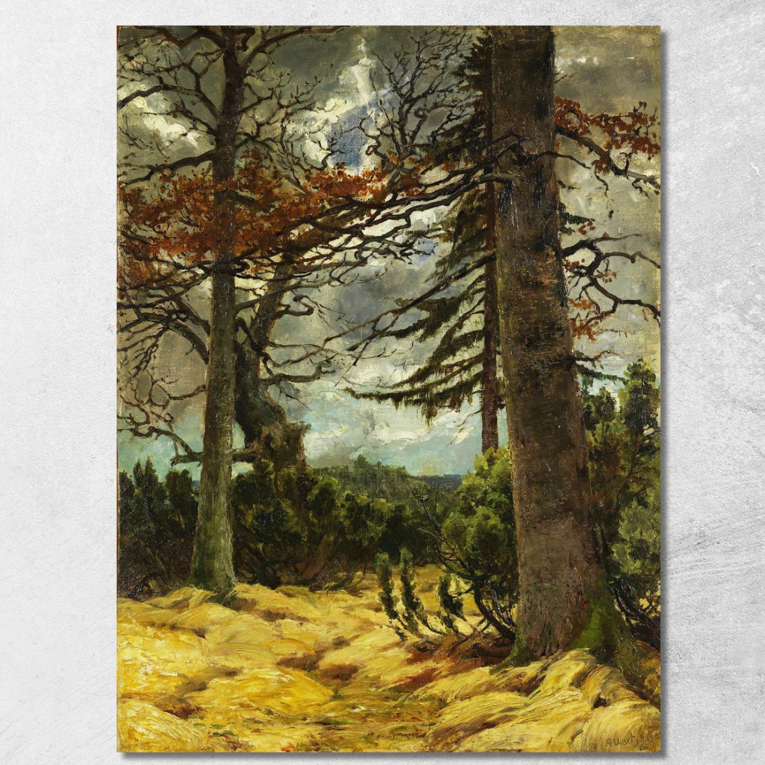 Tronchi Di Quercia All'Inizio Della Primavera Franz Marc fmr17 quadro stampato su tela Tronchi Di Quercia All'Inizio Della Primavera Franz Marc fmr17 quadro stampato su tela