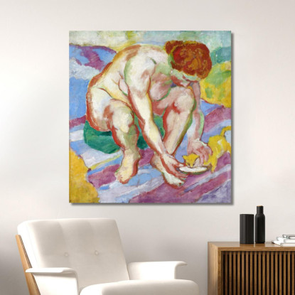 Nudo Con Un Gatto Franz Marc fmr35 quadro stampato su tela
