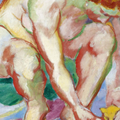 Nudo Con Un Gatto Franz Marc fmr35 quadro stampato su tela