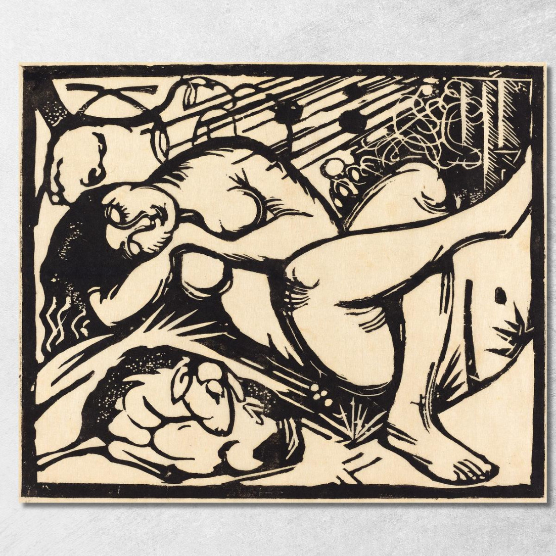 Pastorella Dormiente Franz Marc fmr45 quadro stampato su tela Pastorella Dormiente Franz Marc fmr45 quadro stampato su tela