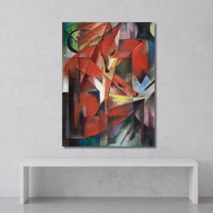 Le Volpi Franz Marc fmr51 quadro stampato su tela