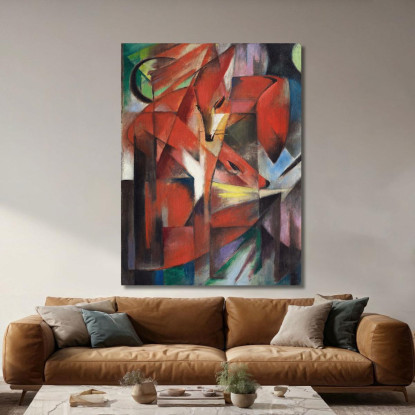 Le Volpi Franz Marc fmr51 quadro stampato su tela