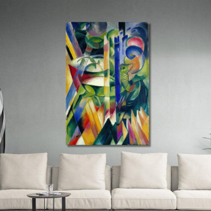 Le Piccole Capre Di Montagna Franz Marc fmr52 quadro stampato su tela