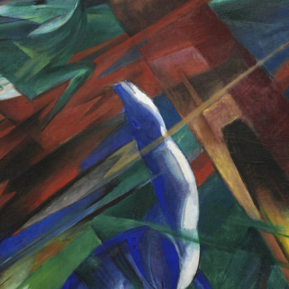 Destini Animali Gli Alberi Mostravano I Loro Anelli Gli Animali Le Loro Vene Franz Marc fmr69 quadro stampato su tela