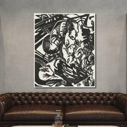 Leggenda Degli Animali Leggenda Degli Animali Franz Marc fmr70 quadro stampato su tela