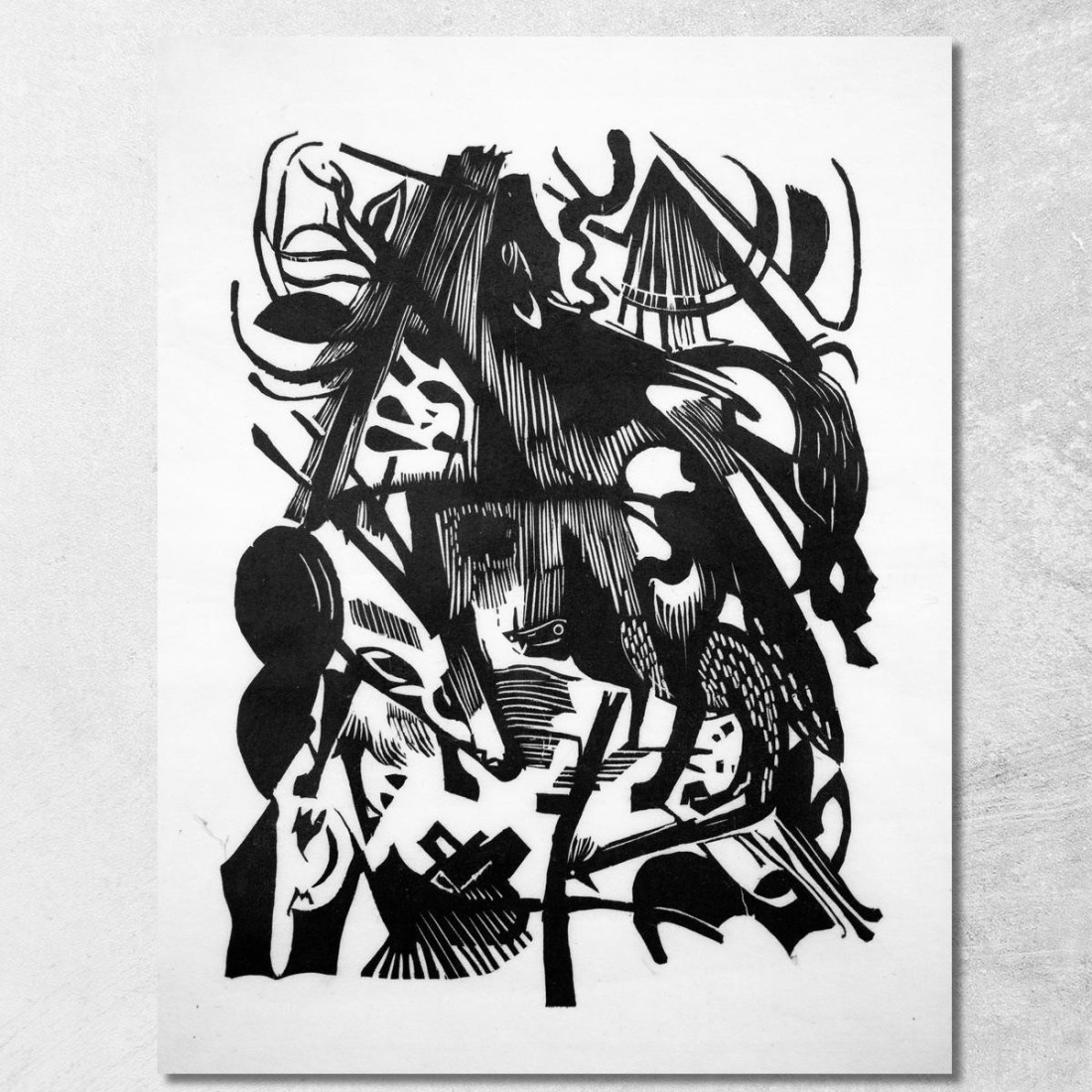 Nascita Dei Lupi Franz Marc fmr73 quadro stampato su tela Nascita Dei Lupi Franz Marc fmr73 quadro stampato su tela
