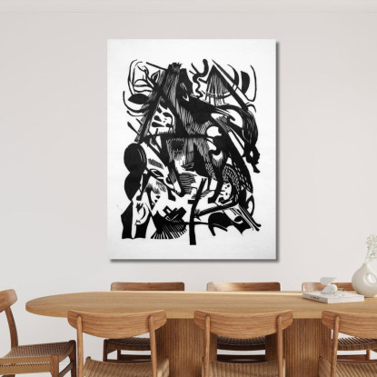 Nascita Dei Lupi Franz Marc fmr73 quadro stampato su tela